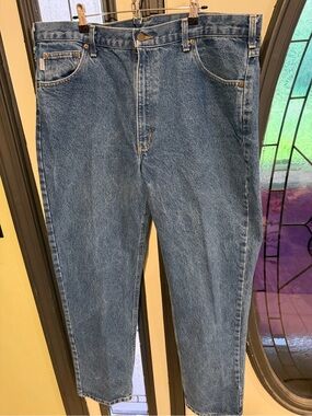 Carhartt Men's Relaxed Fit Dark Blue Denim Jeans